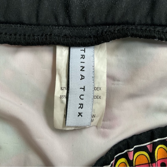 Trina Turk Bikini Bottom Sz 6 Multicolor Paisley Tie Sides w/ Gold Tassels Sexy - Picture 3 of 8